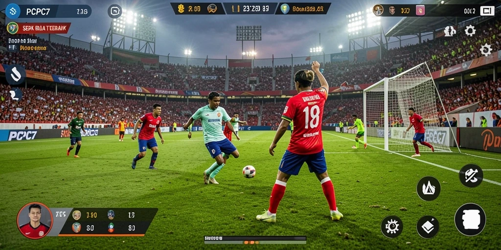 Tampilan gameplay PCPC7 yang mendebarkan dan penuh aksi.