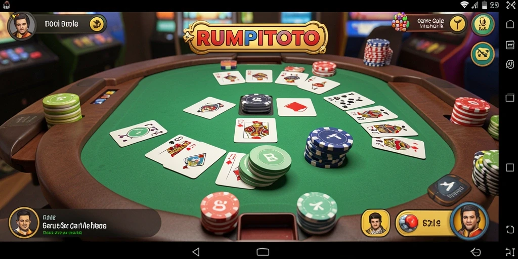 Gameplay seru di RUMPITOTO yang menampilkan momen seru Gaple.