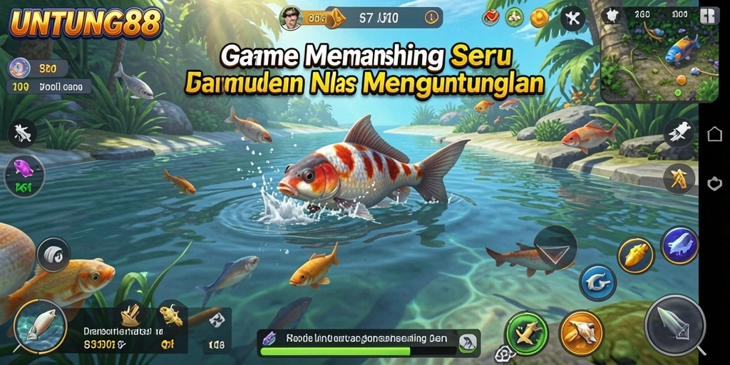 Gameplay UNTUNG88 yang seru dengan banyak lokasi memancing.